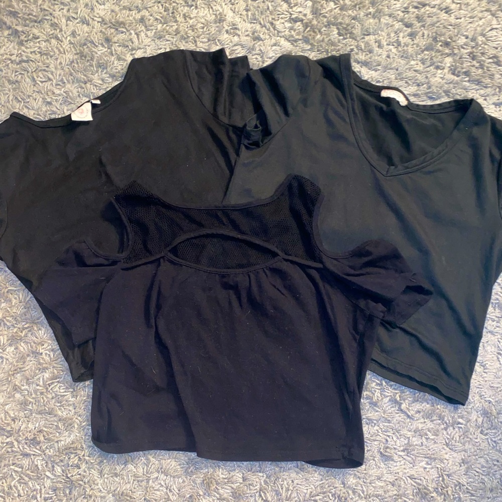 Black crop top bundle